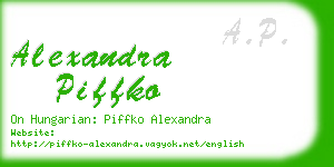 alexandra piffko business card